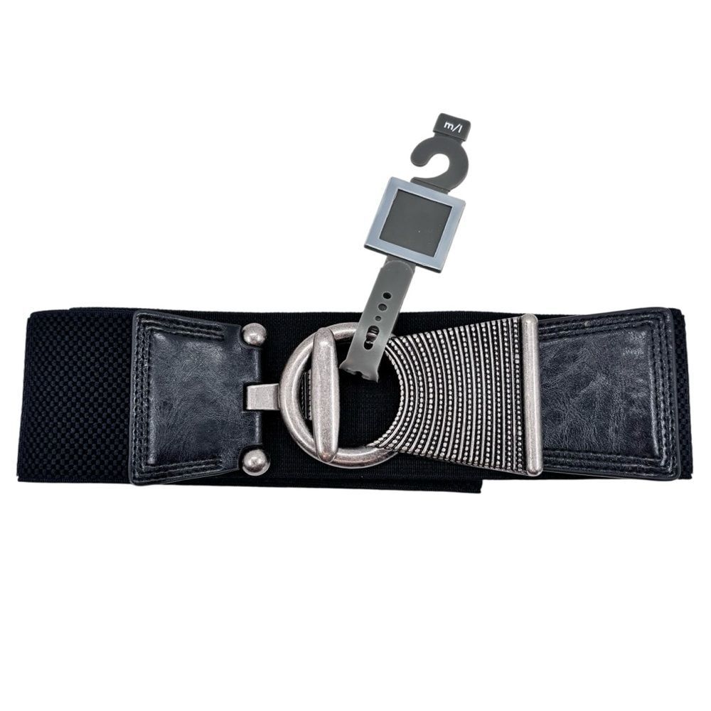 Wide Elastic Waist or Lunge Belt Nichol Hardware Hook/Eye Sz. M/L NWT